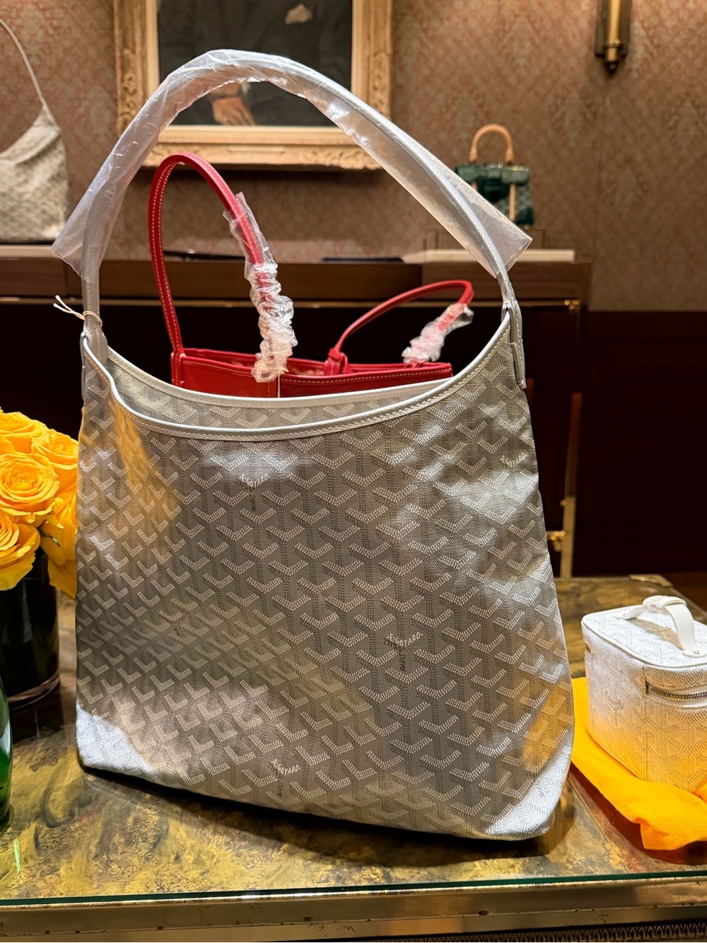 Limited Edition Goyard Boheme Argent (silver) PM